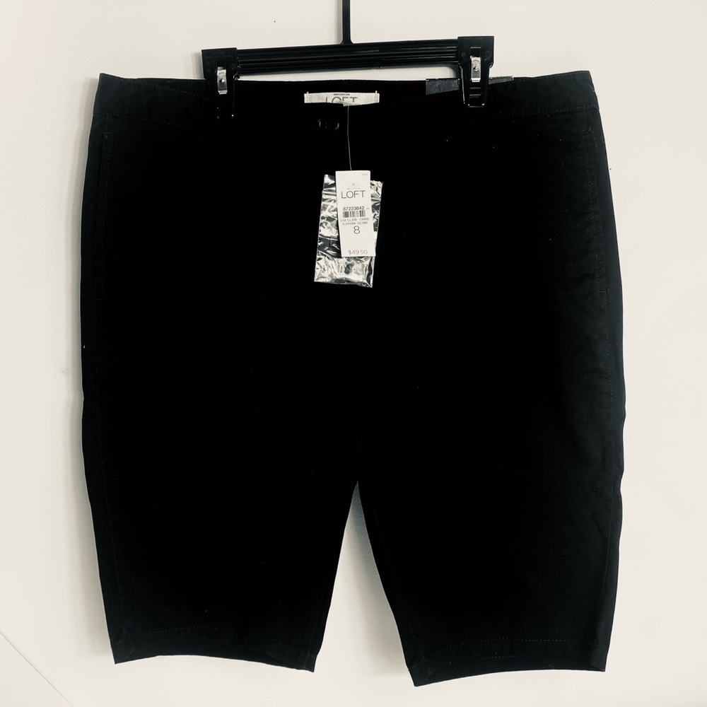 NWT Loft Marisa Black Shorts Size 8